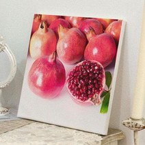 캔버스천데코사각액자30×30_풍수새빨간석류_홈갤러리액자