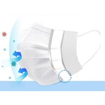 일회용마스크 50매 스트랩+귀밴드고리 일회용위생마스크 마스크선물 통기성, 일회용마스크50매 화이트(마스크스트랩+귀통증밴드)