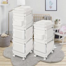 국민기저귀정리함 데일리리빙 원포켓 기저귀정리함3단4단 이동식 트롤리, 블루, 미니포켓3단