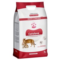 [나우사료프레쉬고양이사료] 캣츠러브 전연령 오리와치킨 고양이 건식 사료 5kg, 1개