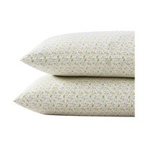 Laura Ashley Home - 표준 베갯잇 세트 통기성 퍼케일 면 침구 산뜻하고 멋진 홈 데코(에비 옐로우 2피스)