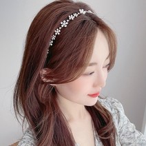 진주 허니 데이지 머리띠 웨딩헤어밴드 여자 명품 와이어 예쁜 공주 머리띠