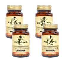 Solgar 솔가 Zinc Picolinate 22mg 100 Tablets Zinc Picolinate 22mg 100 Tablets, 4개