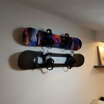 스노우보드 스키 거치대 벽걸이 보관 선반 랙 스케이트보드, 검은색 40cm