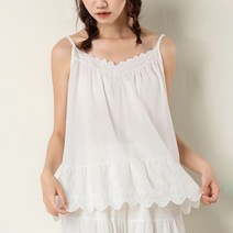 코튼 레이스 이너 레이어드 나시