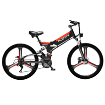 MONTHERIA 48V 전기자전거 MTB자전거 알루미늄 차체 산악자전거 21단변속 24/26인치 접이식 B918-132, 13AH-45KM, 레드 24인치스타일B