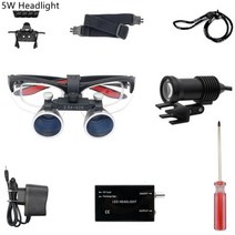 고급 루페 휴대용 헤드 루뻬 확대경 조명 루빼 돋보기, 5W Headlight, 2.5X