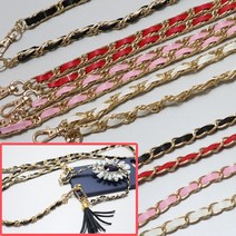 워너프 롱스트랩 가죽체인골드라인 110cm 120cm 핸드폰 스트랩 줄 휴대폰 네크리스 악세사리 끈 목걸이줄 단품 판매, 가죽체인골드라인)화이트