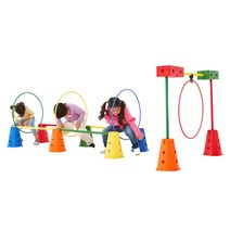 아이소파 후프 장애물 놀이 IG-P041 유아 실내 단체 게임 체육 대회 교구 용품 모음, 옵션 1. 후프장애물 놀이