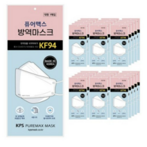 퓨어맥스 방역마스크 KF94 대형 화이트, 50매, 1개