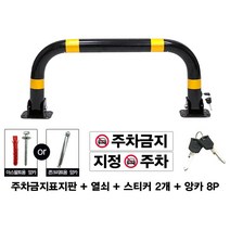 지정주차 안내 스티커제공 아스팔트 구조물 주차금지 봉 주차금지 표지, 02.개별열쇠형(아스팔트용앙카8P)