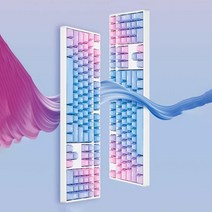 104키 선셋 그라데이션 백라이트 키캡 두꺼운 PBT OEM 프로파일 체리 MX 스위치 기계식 키보드 104 87 61(핑크), PURPLE