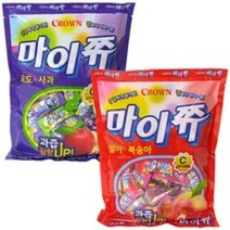 크라운 마이쮸 포도사과 + 딸기복숭아 세트, 100g, 1세트