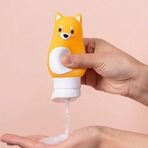 공병70ml 여행용용기 무핀 튜브용기 시바견 실리콘 크림용기 리필용기 세면용기 실리콘용기, 상세페이지 참조