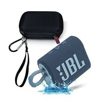 JBL GO 3 방수 울트라 포터블 블루투스 스피커 번들 및 메겐 하드쉘 케이스 포함(블루)