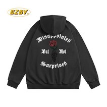 남자 캐쥬얼 후드티 가을 스웨터 빈티지 자수 레터링 장미 타투 기모 맨투맨 빅사이즈 루즈핏 2xl 3xl