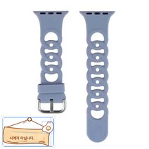 ins 실리콘 밴드 고비주얼 밴드 봄여름 사과용 애플 호환, 엷은안개블루(밴드만), 38(1/3세대)