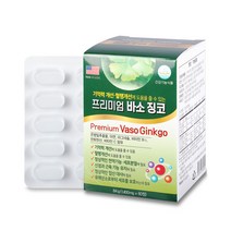 미국직수입 프리미엄 기억력 혈행 개선 영양제 은행잎추출물 나또균 코엔자임큐텐, 프리미엄 바소징코 60정*2개-4개월분