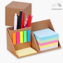 포스트잇_큐브메모지_접착메모지_사은품_학원판촉사무용품_판촉_펜꽂이_보험_데스크_사무실_메모_큐브박스 F528