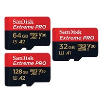 SanDisk Extreme Pro MicroSDXC 메모리 카드 64GB/SDSQXCD-128G-GN6MA/어댑터 포함/4K(UHD)촬영/UHS-I (U3) 667배속/마이크로S