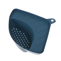 ST SHOP 삼 각 형 주 방 싱 크 대 보 관 홀 더 싱 크 대 배 수 선 반 필 터 욕 실 가 정 용 흡 입 컵 이 있 는 싱 크 보 관 바, PP 폴리프로필렌, 다크 블루