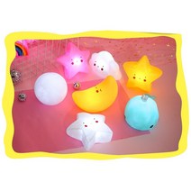 LED 감성 무드등 햇님 달님 구름 별 공룡 태양 건전지 아이방 원룸 작은방 인테리어, 달(노랑)