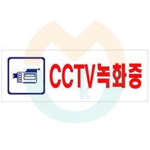 위센티브 CCTV녹화중 표지판 270X95X2MM 현판 안내표지판 CCTV설치안내판
