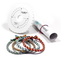 [라온매듭키트] 소원팔찌 실매듭 미산가(원형지그+실+설명서) 4개