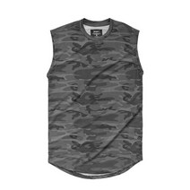트레일러닝조끼 물병 베스트 트래킹 마라톤 위장 러닝 조끼 민소매 셔츠 탱크 탑 남성 피트니스 셔츠 남성 중항 보디 빌딩 운동 체육관 조끼 스포츠 의류, 로고 없음 블랙 카모, xxxl