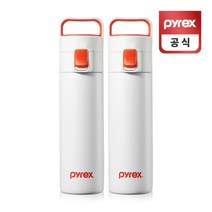 코렐 파이렉스 플립 텀블러 원터치 레드 380ml 2P, 없음