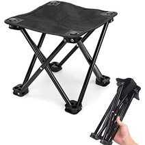 캠핑 의자 체어 크바스 아웃도어 접이식 컴팩트 초경량 적재 용량 100kg(220.5lb) 휴대성 초경량 보관 가방 포함 알루미늄 합금 휴대가 편리함 바비큐 낚시 일본직배송, 검은색