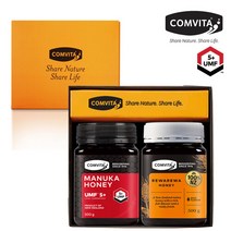콤비타 UMF5+ 마누카꿀+레와레와꿀 선물세트(500gx2병) +쇼핑백 증정, 단일속성