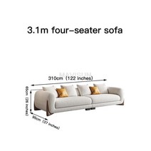라왕합판테이블 원목수납함 우드테이블 라왕합판 단단한 목재 양털 벨벳 소파 이탈리아 미니멀리스트 소형 아파트 거실 모던 맞춤형 패브릭 화이트 러브시트 가구, 31m sofa