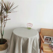 빈티지 리틀 프레쉬 플라워 소녀 하트 코튼 린넨 피크닉 천 사진 소품, 150x250cm, 그레이 체크