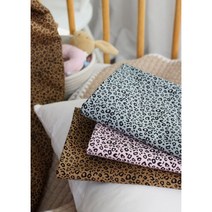 혜인천 20수 면 감성호피 원단 color 3종, 브라운