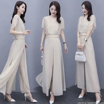 라오농 여름 쉬폰 와이드 팬츠 세트 여하복 년 패션 센스 여름 투한 벌의 요정.+d2506LL