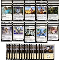 엘리트 모노 화이트 헌신 라이프 게인 데크 - 매우 강력 - 현대 법률 - 맞춤 제작 - 매직 더 게인 - MTG - 60 카드!