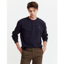 21FW [populet]네이비 퍼피자수 면혼방 긴팔티셔츠 WHTS1C102N3