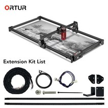 레이저컷팅기 각인기 마킹기 넓은 면적 ORTUR 레이저 마스터 2 S2 조각 기계 y축 확장 키트 800x390mm 큰 로, 10w 추가 Z 리프트