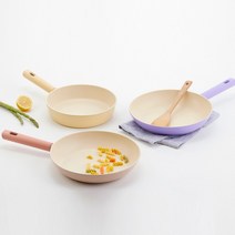 로이첸 컬러에디션 IH 인덕션팬 1+1 골라담기 28cm 프라이팬 웍팬 볶음팬 쿡웨어, 베리퍼플 2종세트(28cm F+28cm W)