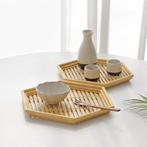 시원한 대나무 트레이 4종, 육각 소