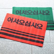 통현관카펫매트 로고 60x90, 그린