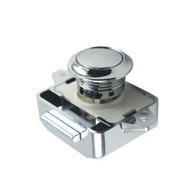 캠핑카 부품 캠핑카 푸시 잠금 RV 캐러밴 보트 모터 집 캐비닛 서랍 래치 버튼 가구 하드웨어, Chrome