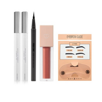 메이시크 3D 핑거팁 타투 아이브로우 틴트 2p + 샤프핏 이지 펜라이너 + 블러리즘 베이크 틴트 + 아이브로우 가이드 세트, 6세트, 다크브라운(브로우)/딥블랙(라이너)/탠저링푸딩(틴트)