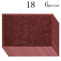 조립식방음부스 직사각형 흡음 패널 어쿠스틱 아이솔레이터 6 pcs 방음 단열재 홈 뮤직 스튜디오 방음 벽 패널, 18-브라운, 0.9cm 중간 밀도