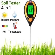 PH측정기 수분 산소 농도 3 4 5 In 1 토양 습기 햇빛 산도 알칼리 테스터 감지기 도구 정원 꽃 식물 모니터, 05 4 IN 1