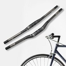 키밍 고급 자전거 핸들바 일자바 760mm, 블랙, 1개