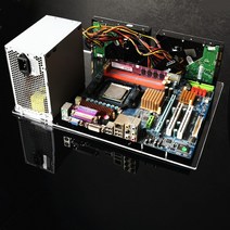 컴퓨터 투명 아크릴 케이스 싱글 보드 컴퓨터 메인보드 DIY 튜닝 거치대 ITX-620423, 08.E-ATX 마더보드 하드 드라이브 전원 거치대, 01.세트 하나