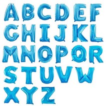 애드벌룬 에드벌룬 현판식 제막식천40 인치 편지 풍선 핑크 블루 골드 실버 이름 글자 글로브 A B C 베이비, 02 Blue_20 T