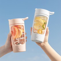 DZER 무선 전동 쉐이커 텀블러 믹스컵 물병 믹서 운동 보틀 USB충전 650ml, 블루